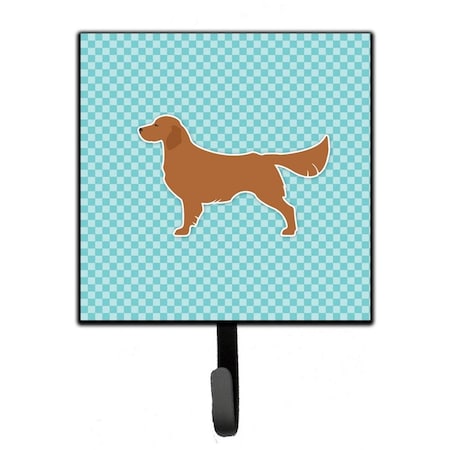 Carolines Treasures Golden Retriever Checkerboard Blue Leash or Key Holder BB3704SH4